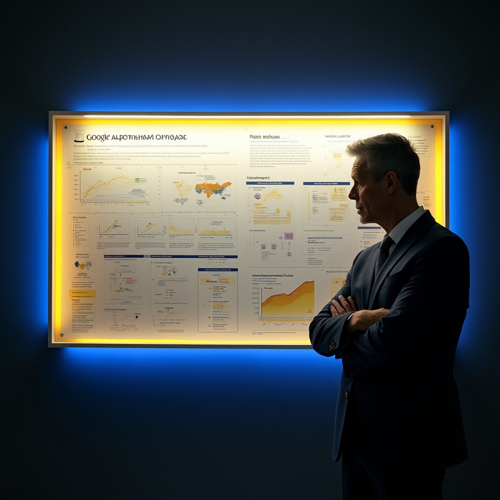 Visual representation of Google algorithm updates affecting website rankings